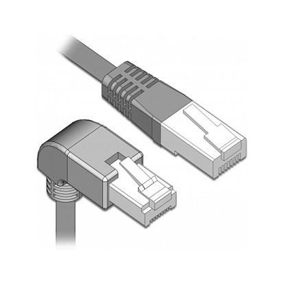 Mrežni kabel DELOCK RJ45 Cat.5e SF/UTP 0.5m (kutni konektor dolje)-2