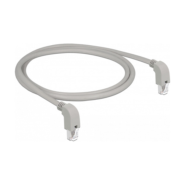 Mrežni kabel DELOCK RJ45 Cat.6 S/FTP (1 m, kutni konektori dolje/dolje, LSZH)-1