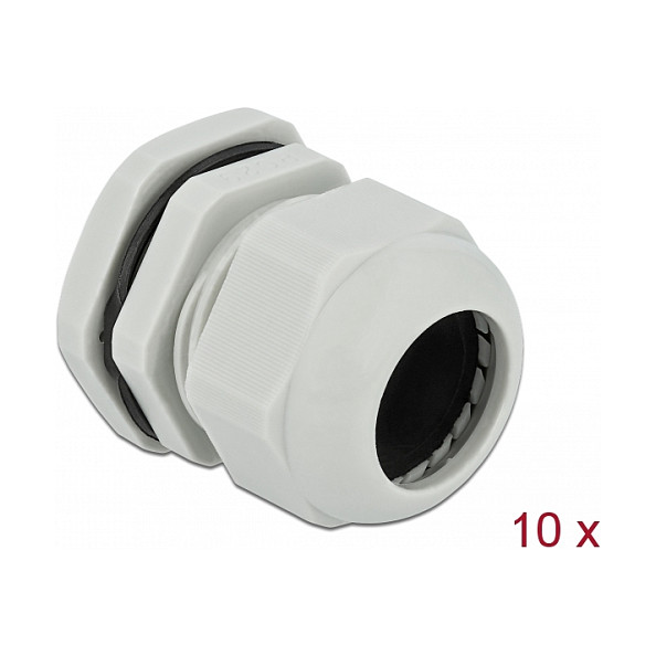 Uvodnica za kabel DELOCK PG29 (IP68, 18-25 mm, 10 komada) siva