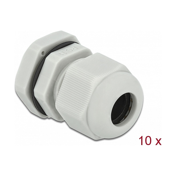 Uvodnica za kabel DELOCK PG11 (IP54, za kabele 5-10 mm, 10 komada) siva