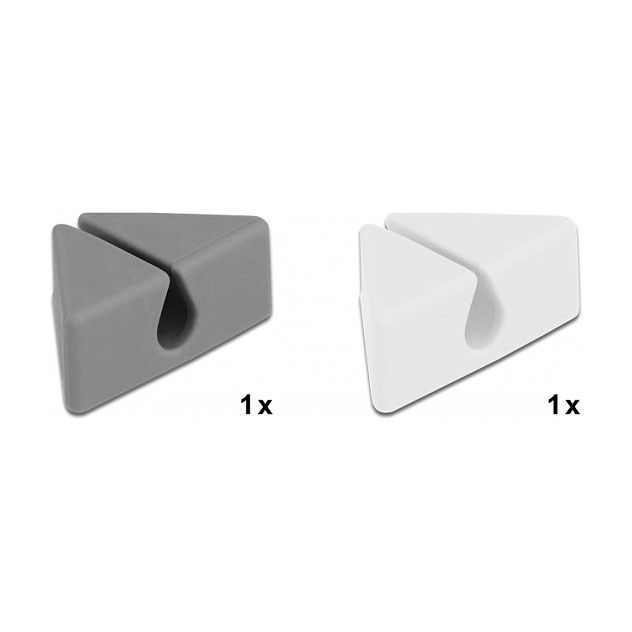 Set držača kabela DELOCK Trokutasti samoljepljivi (2 komada, za kabele do 5 mm)-0