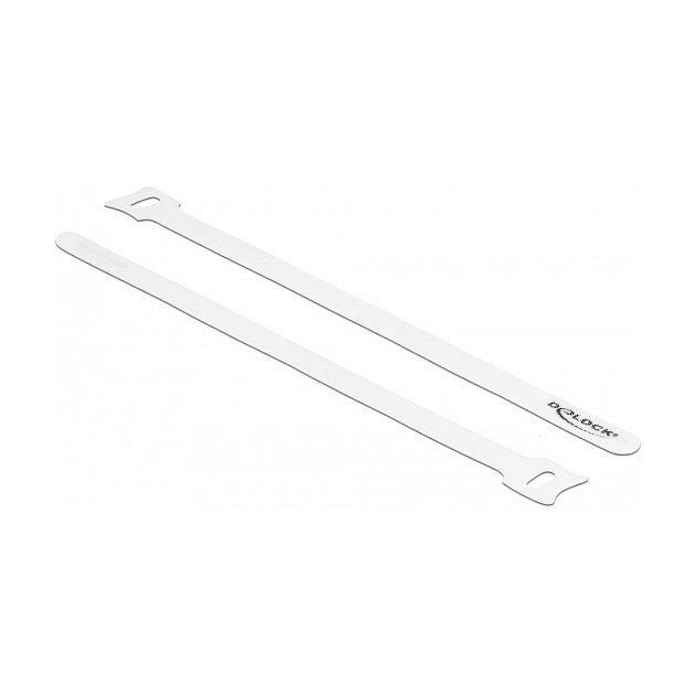 Vezice za kabele DELOCK čičak 250x12mm bijele (10 kom)-1