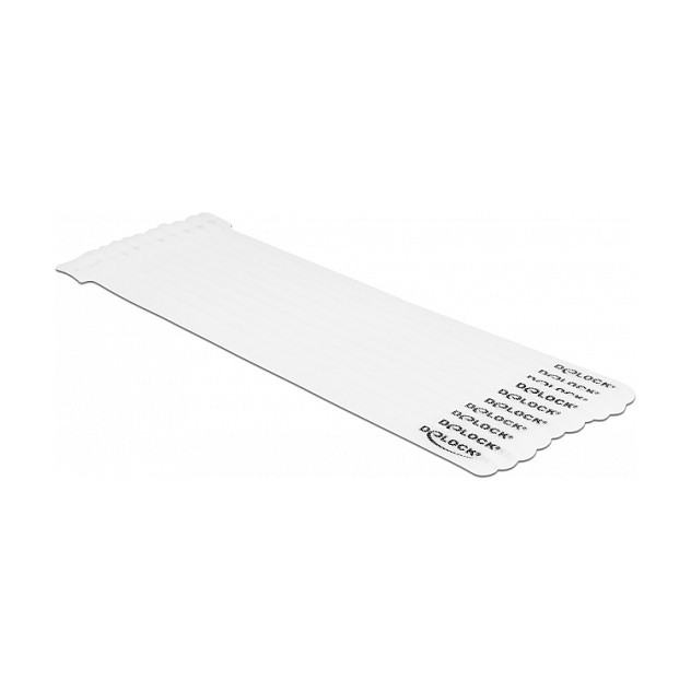Vezice za kabele DELOCK čičak 250x12mm bijele (10 kom)-2