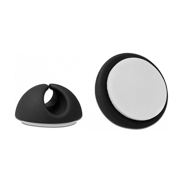 Organizator kabela DELOCK Set 6 komada samoljepljivi (crni)-1