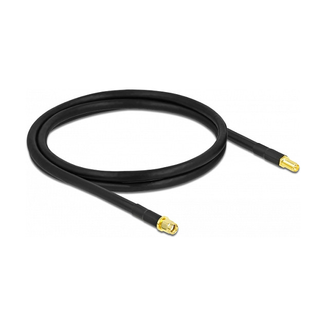 Delock Antenski Kabel RP-SMA (M) na RP-SMA (Ž) 1m (LMR/CFD300, Low Loss)-0