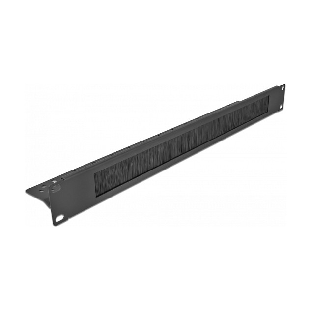 Panel za organizaciju kabela DELOCK 19″ s četkom i držačem 1U (za rack ormare)-0
