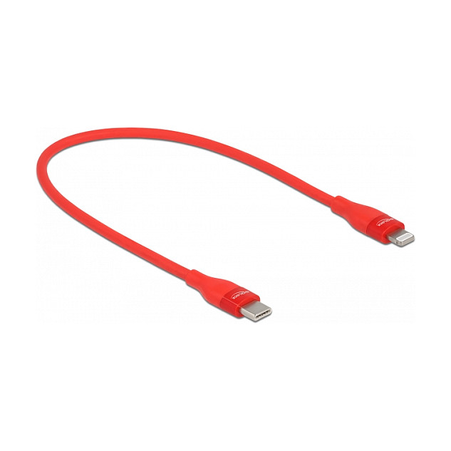 Delock USB-C na Lightning kabel 0.5m crveni (MFi certificiran, brzo punjenje)-1