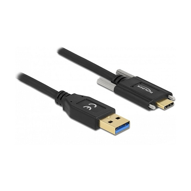 USB kabel DELOCK 84007 (USB-A na USB-C, 10 Gbps, 0.5m, s vijcima)