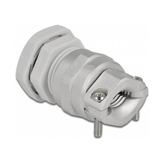 Uvodnica za kabel DELOCK PG13.5 (IP68, rasterećenje zatezanja, zaštita od savijanja) siva