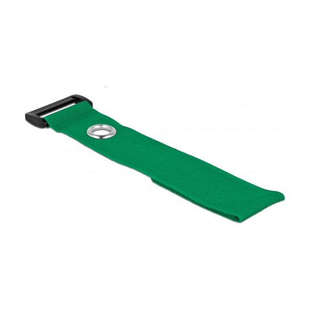 Vezica za kabele DELOCK čičak traka s omčom 280x38mm zelena (3 kom)-2