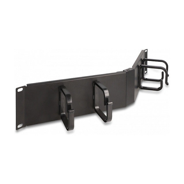 Organizator kabela DELOCK 19" 2U s 4 nosača kutni (za mrežne ormare, čelik)-0