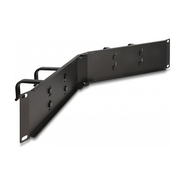 Organizator kabela DELOCK 19" 2U s 4 nosača kutni (za mrežne ormare, čelik)-1