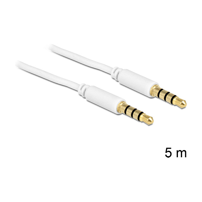 Audio kabel DELOCK 3.5mm 4-pinski (M/M) 5m-0