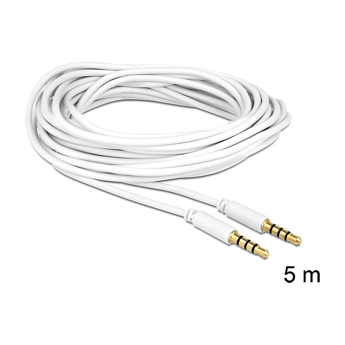 Audio kabel DELOCK 3.5mm 4-pinski (M/M) 5m-1
