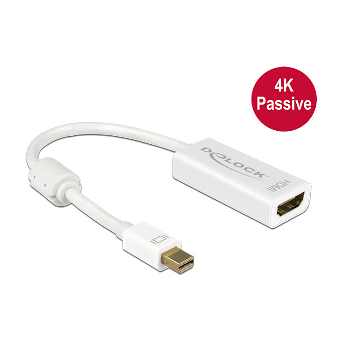 Delock Adapter mini DisplayPort 1.2 na HDMI 4K (Pasivni, 30 Hz) bijeli-1