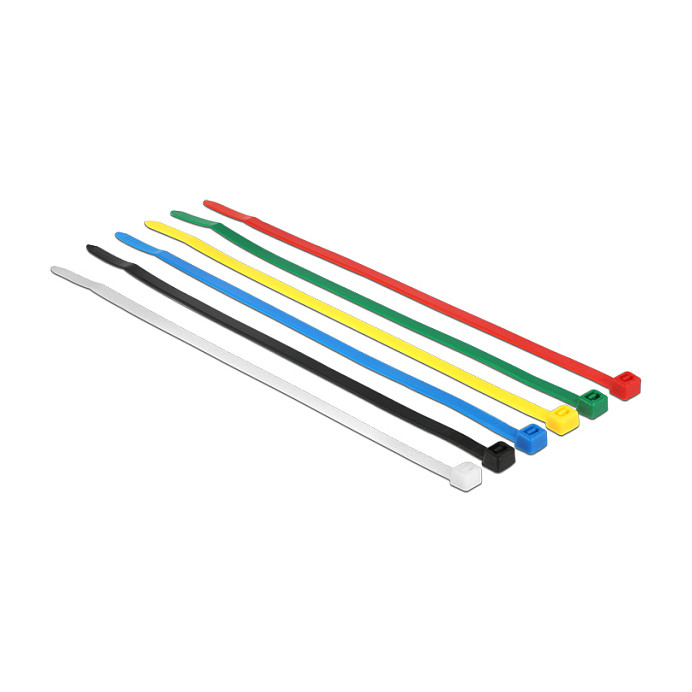 Set vezica za kabele DELOCK 18626 (200 x 3.6 mm, 100 komada, 5 boja)-0
