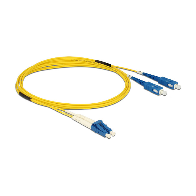Optički kabel DELOCK LC/UPC na SC/UPC (Singlemode, OS2, Duplex, 2 m)