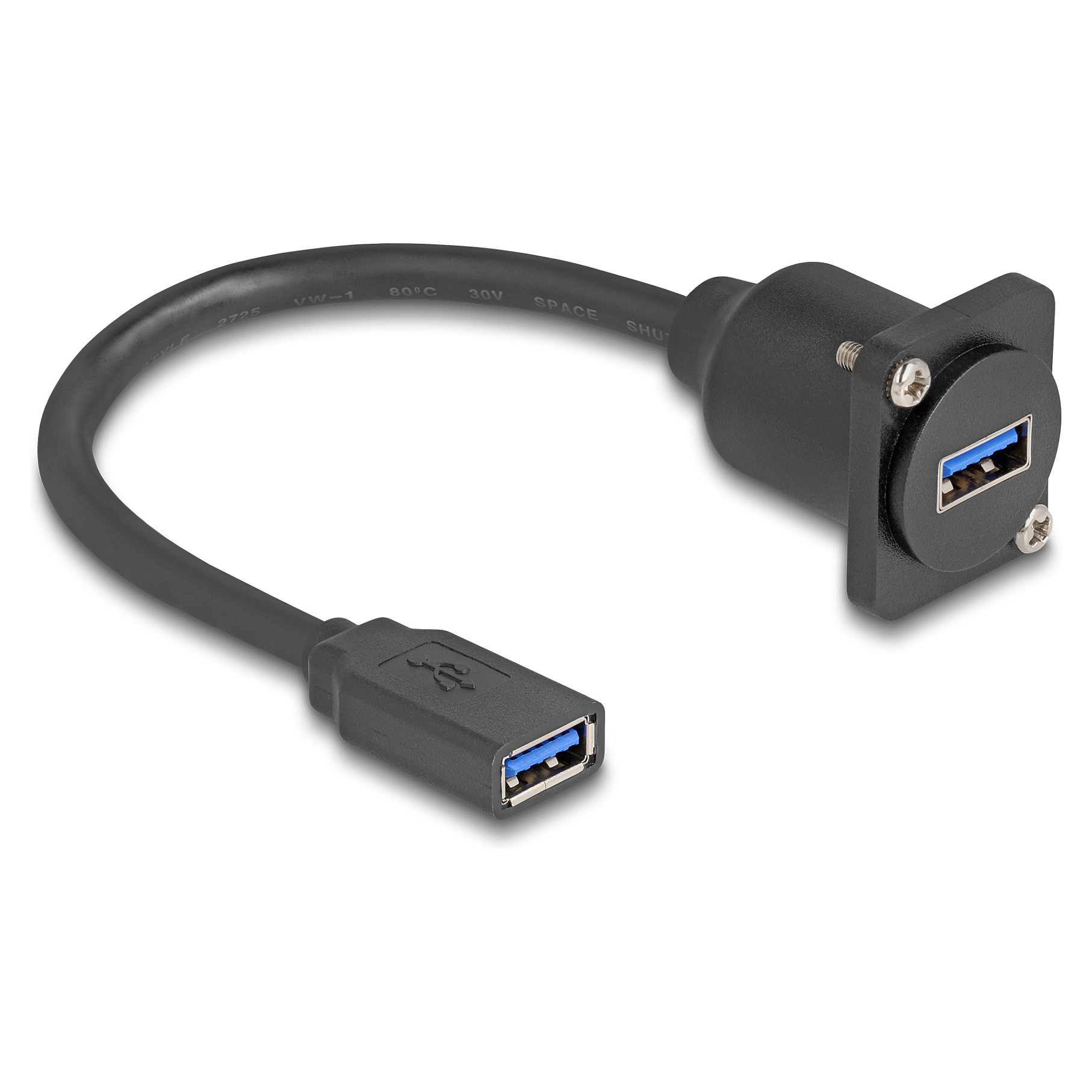 Delock D-Type USB 3.2 Gen 1 modul (USB-A ženski na USB-A ženski, 20 cm) 87983-1