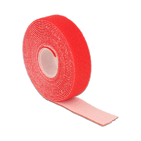 Čičak traka DELOCK za kabele, 3 m x 20 mm, crvena