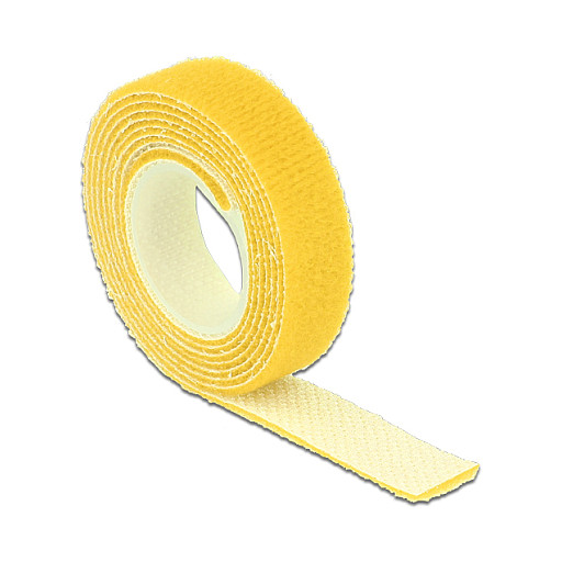 Čičak traka za kabele DELOCK, rola 1 m x 13 mm, žuta