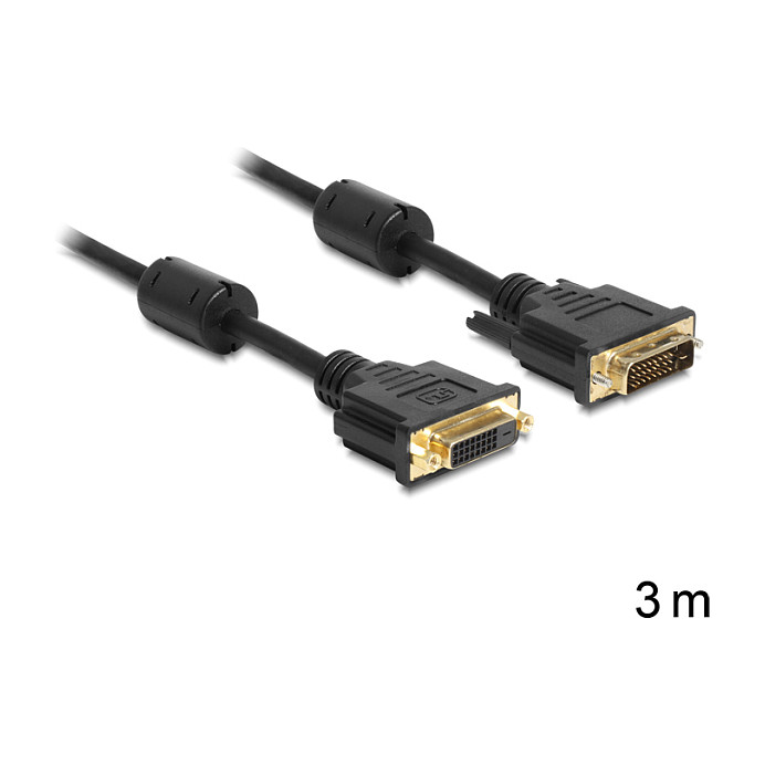 DVI produžni kabel DELOCK 83187 (DVI-D 24+1 M/Ž, 3 m, Dual Link, do 2560x1600@60Hz)-0