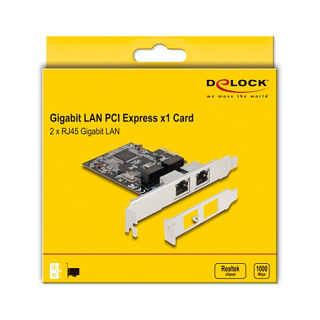 Mrežna kartica DELOCK 2-Port Gigabit LAN (PCIe x1, RTL8111, Low Profile)-3