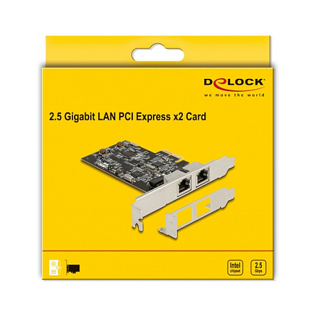 Mrežna kartica DELOCK 89392 (2 x 2.5 Gigabit LAN, PCIe x1, Intel i225-V)-2