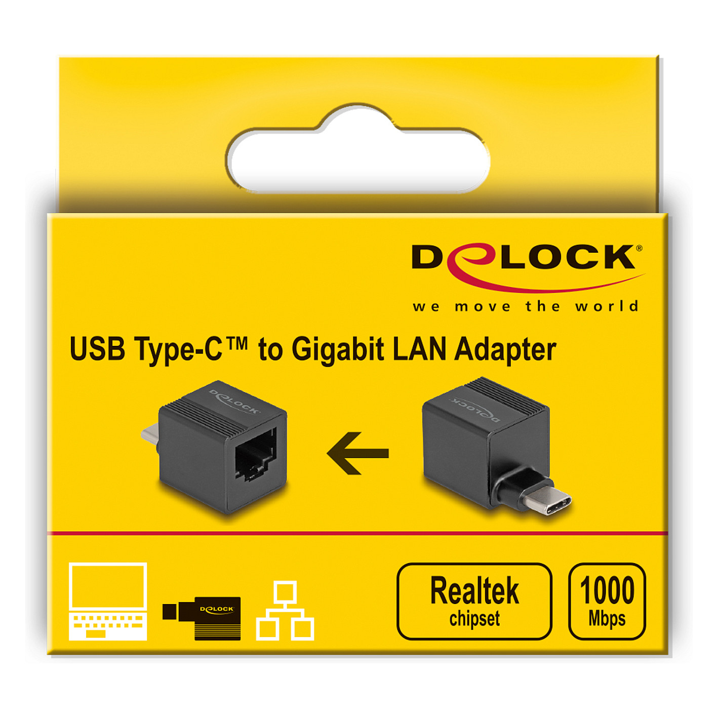 USB-C na LAN adapter DELOCK 66462 (Gigabit Ethernet, 10/100/1000 Mbps)-2