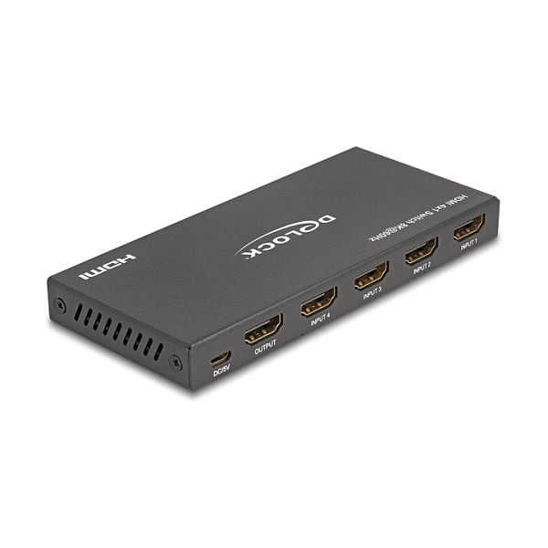 HDMI Switch DELOCK 18604 (4 ulaza > 1 izlaz, 8K 60Hz, 4K 120Hz, daljinski upravljač)