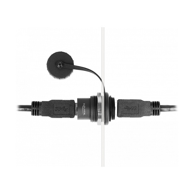 USB Ugradbena Utičnica DELOCK 86961 (USB-A 5 Gbps, IP67 vodootporna)-1
