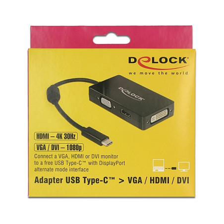 Adapter DELOCK 63925 USB-C na HDMI / VGA / DVI (4K 30Hz)-2