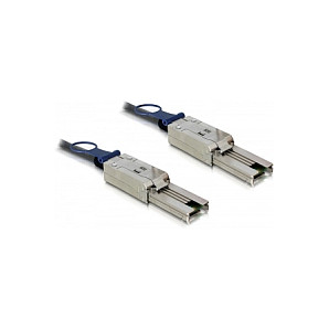 DELOCK Mini SAS HD kabel SFF-8644 na 4x Mini SAS SFF-8088 1m (83061)