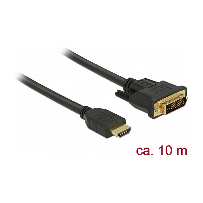 HDMI na DVI kabel DELOCK 85657 (10 m, HDMI-A muški na DVI 24+1 muški, Full HD)-0