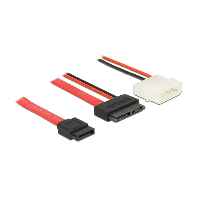 SATA kabel DELOCK 6 Gb/s 50 cm (ravni konektori, metalne kopče)