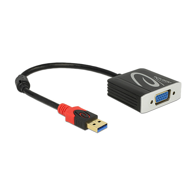Adapter DELOCK USB 3.0 na VGA (62738, Full HD 1080p, DisplayLink)-0