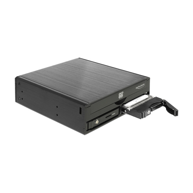 Ladica za diskove DELOCK 5.25" za 1x 5.25" Slim Drive + 2x 2.5" SATA HDD / SSD (47230)-0