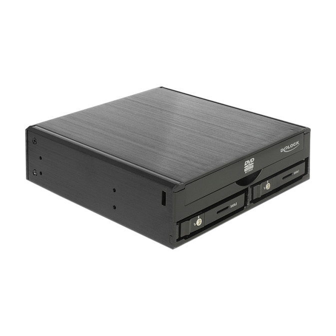 Ladica za diskove DELOCK 5.25" za 1x 5.25" Slim Drive + 2x 2.5" SATA HDD / SSD (47230)-1