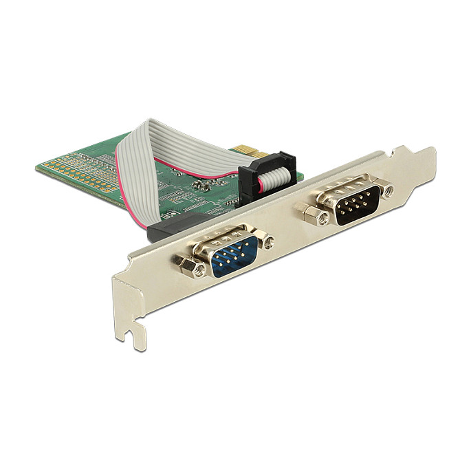 PCI Express kartica DELOCK 2-portna serijska RS-232 (2 x DB9, Low Profile)-0
