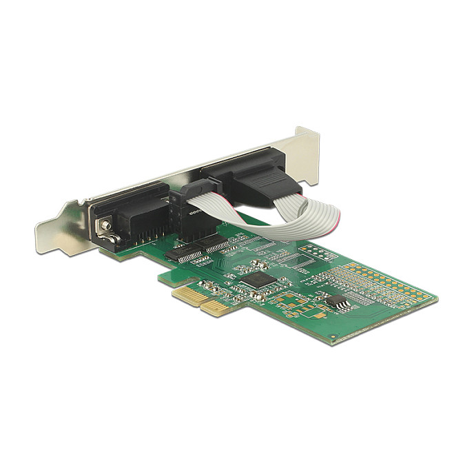 PCI Express kartica DELOCK 2-portna serijska RS-232 (2 x DB9, Low Profile)-1
