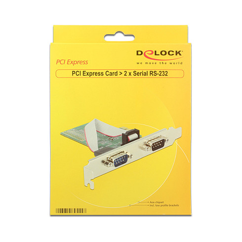 PCI Express kartica DELOCK 2-portna serijska RS-232 (2 x DB9, Low Profile)-2