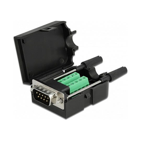 Adapter DELOCK D-Sub 9-pinski (M) na VGA 15-pinski (Ž) (66232)