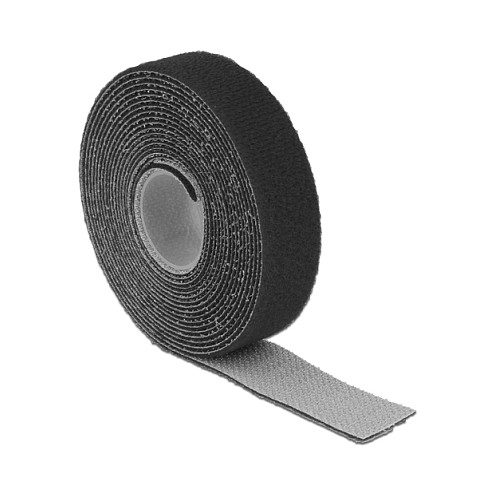 Čičak traka u roli DELOCK (3 m x 20 mm, crna)