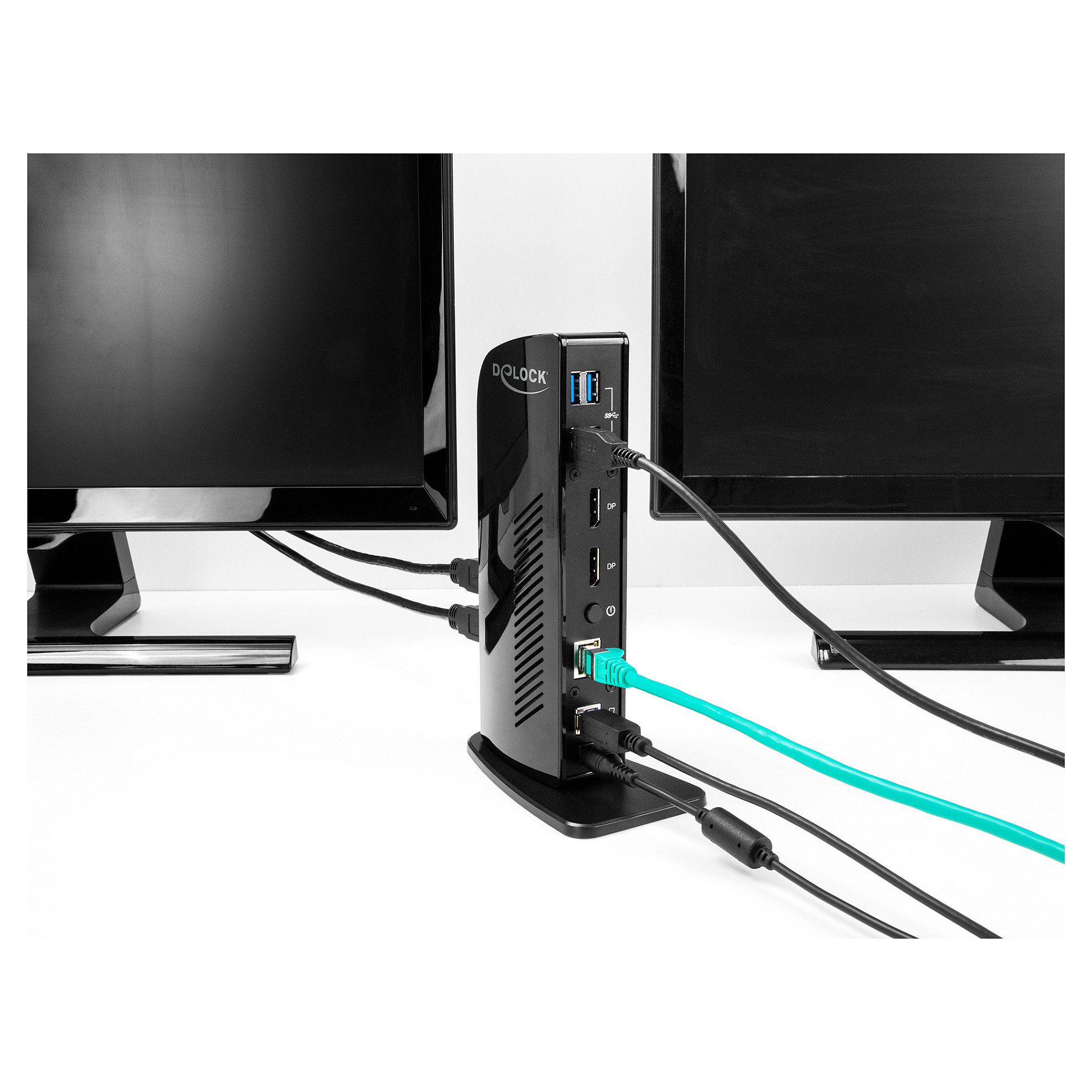 DELOCK 87728 USB-C 11-u-1 priključna stanica (2x DisplayPort 4K, HDMI, 4x USB, LAN, PD 100W)-4