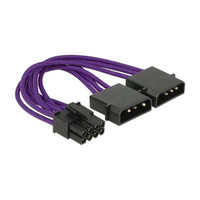 Adapter za napajanje DELOCK 83705 (4-pin Molex na 8-pin PCIe, 15 cm)-0