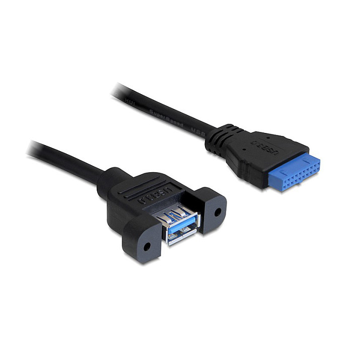 Adapter DELOCK USB 3.0 Pin Header na 2x USB 3.0-A (50 cm, panel-mount)-0