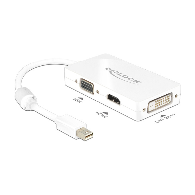 DELOCK Adapter mini DisplayPort na DVI / HDMI / VGA (3-u-1, Full HD)-1