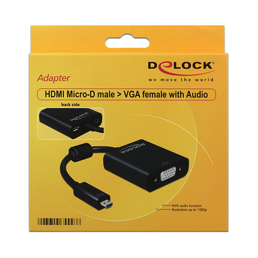 DELOCK Adapter Micro HDMI na VGA 65558 (Full HD 1080p, 3.5mm audio izlaz)-1