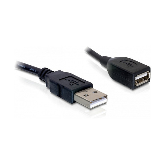USB kabel DELOCK 82457 (USB-A 2.0 M na USB-A 2.0 Ž, 0.15m) crni