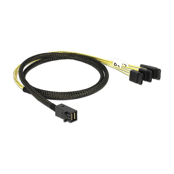 Kabel DELOCK Mini SAS HD SFF-8643 na 4 x SATA 7-pin 1m-1