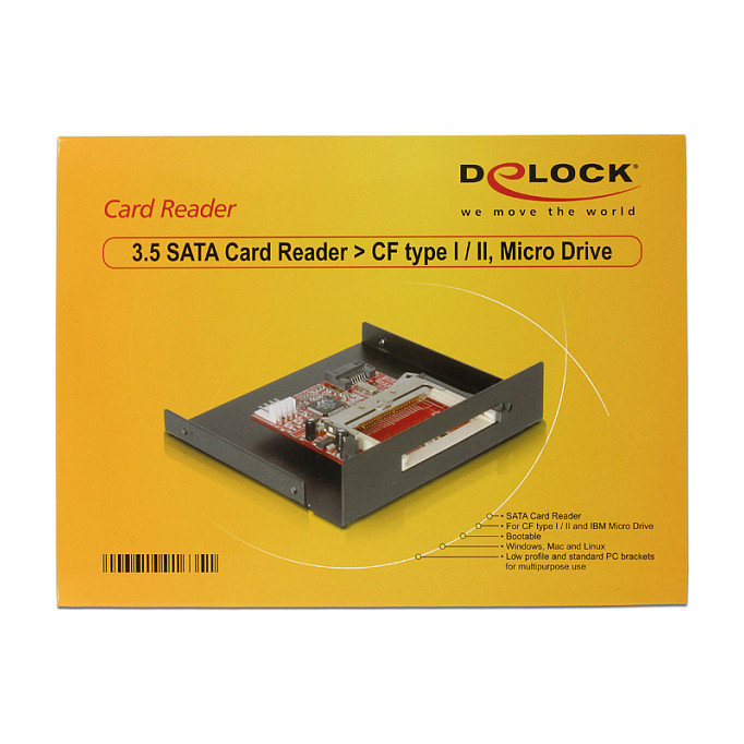 Interni čitač kartica DELOCK 91635 3.5" (SATA, CF I/II, USB 2.0, Bootable)-2